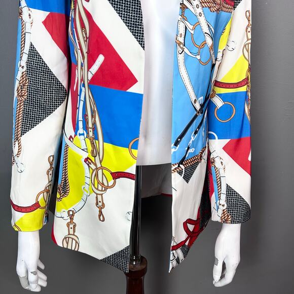 Fever Blazer Size 8 EU 38 equestrian Kentucky Derby old money, preppy horse - Picture 8 of 15